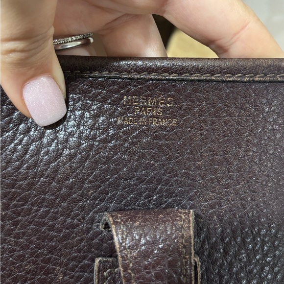 Authentic HERMES EVELYNE GM brown cafe Togo leather - Picture 16 of 16